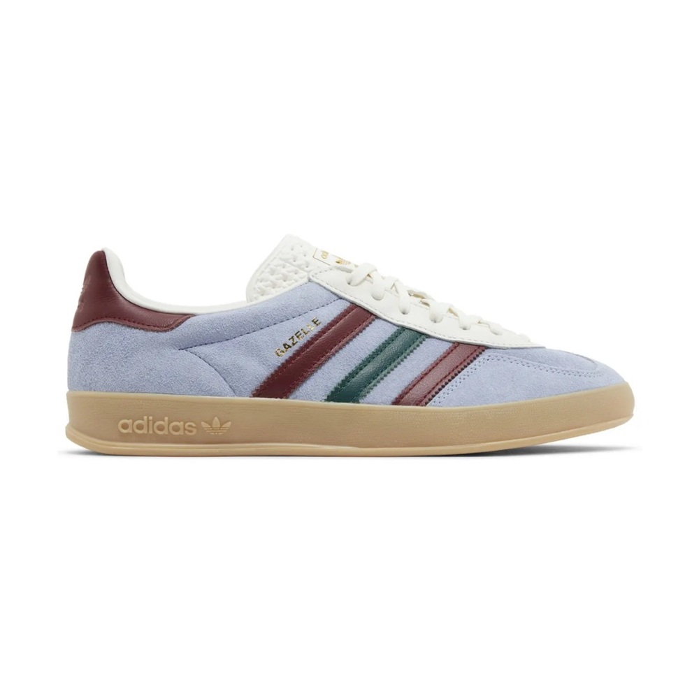 Adidas Gazelle light blue and burgundy sneakers 10